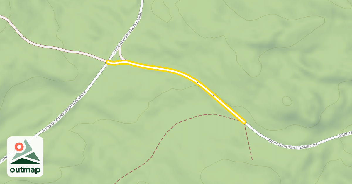 Map of Route Forestière du Massacre