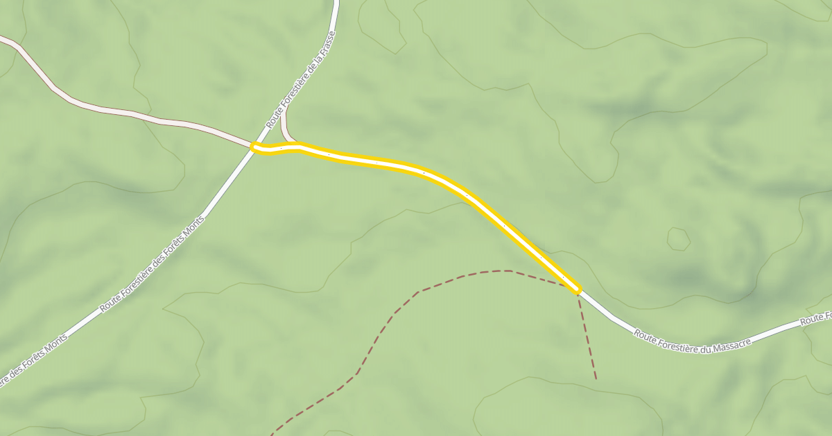 Map preview of Route Forestière du Massacre