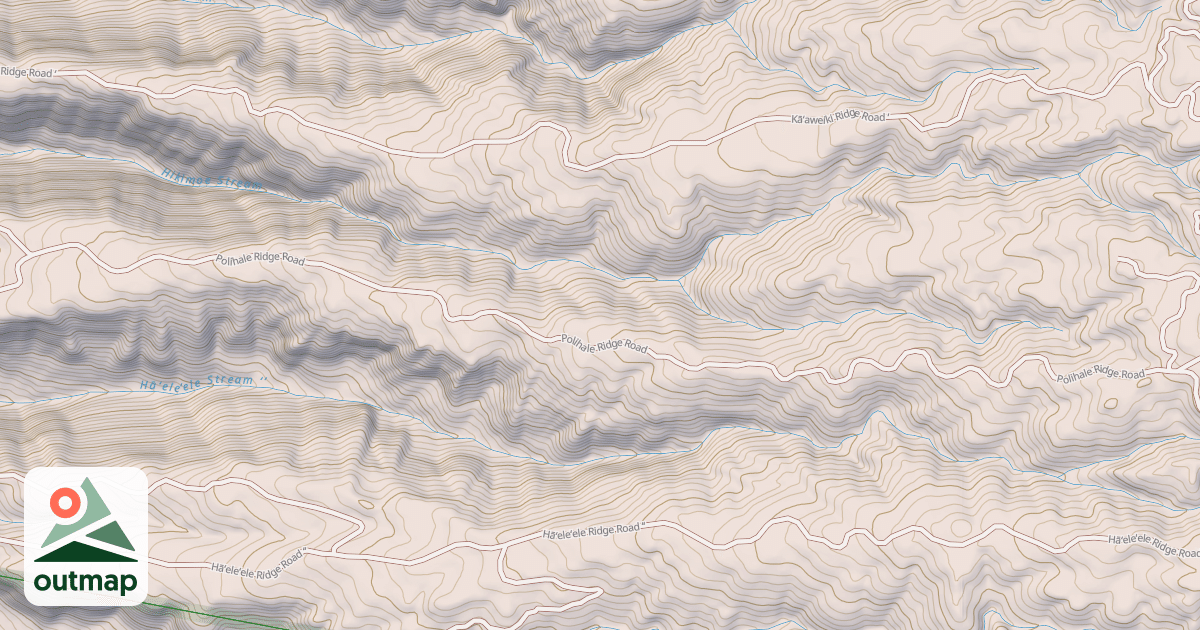 Map of Polihale Ridge Road