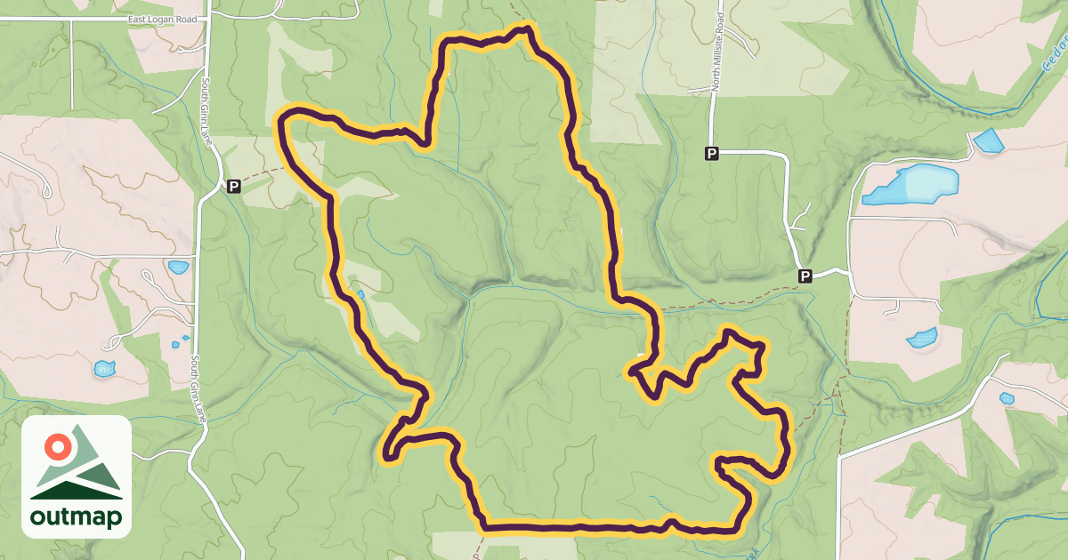 Map of Cedar Creek Trail - Moon Loop
