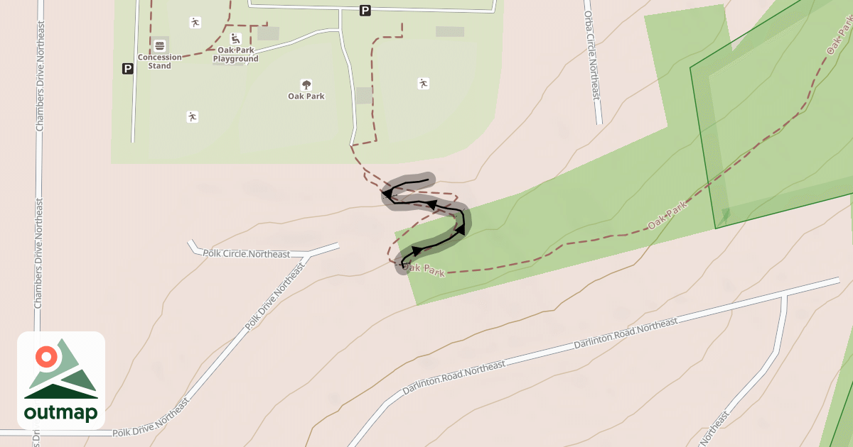 Map of Oak Park (Bike Only)