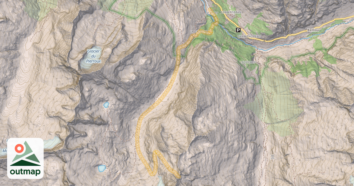 Map of Brèche Pierre Turc — Le Clot d'en Bas