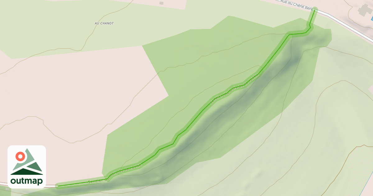 Map of Sentier du bois de la roche