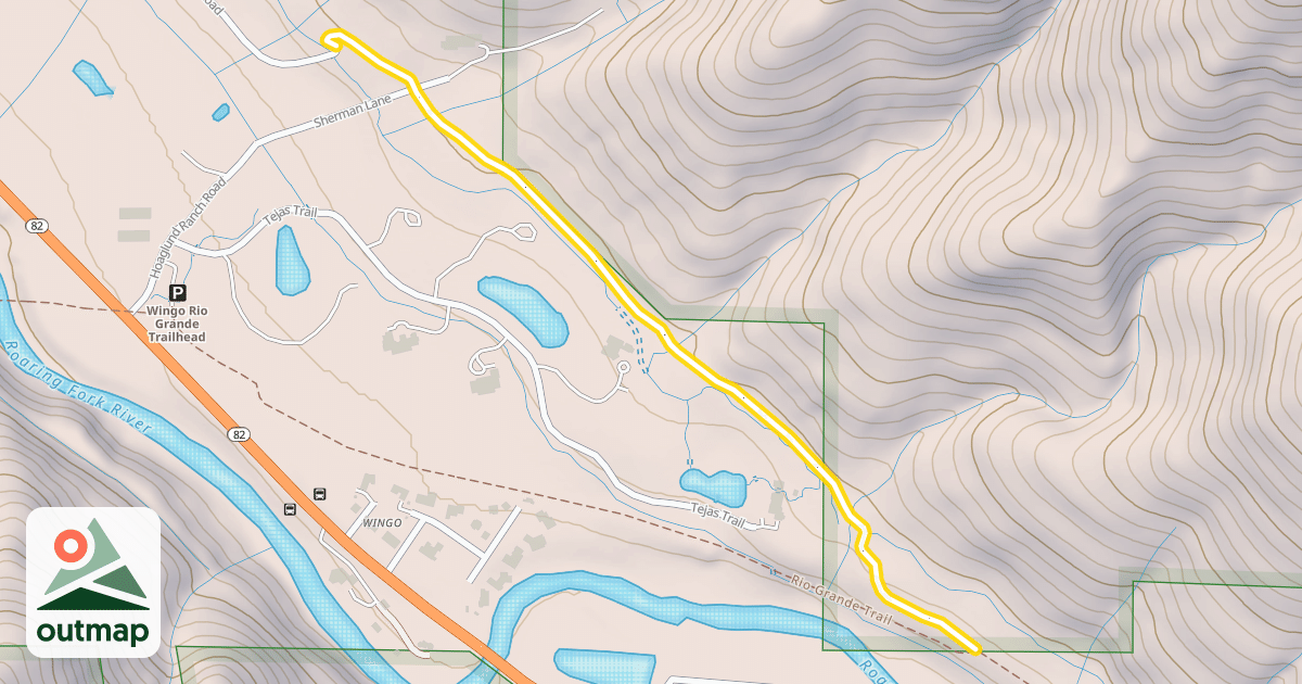 Map of Basalt-Old Snowmass Trail