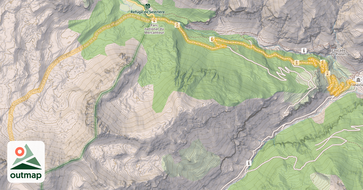 Map of Col du Petit Valloar — Saint-Dalmas-le-Selvage