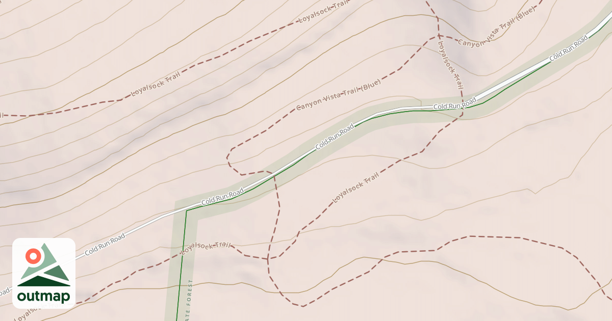 Map of Loyalsock State Forest & Worlds End State Park Snowmobile Trails