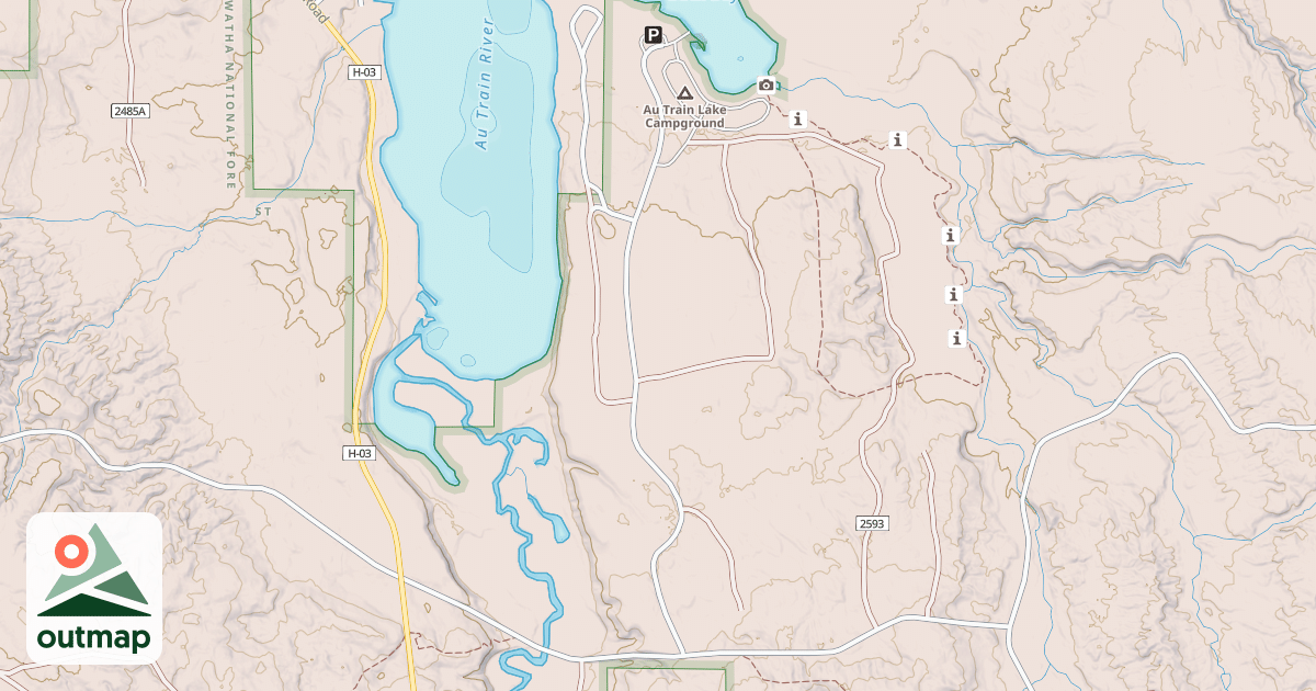 Map of AUTRAIN CAMPGROUND