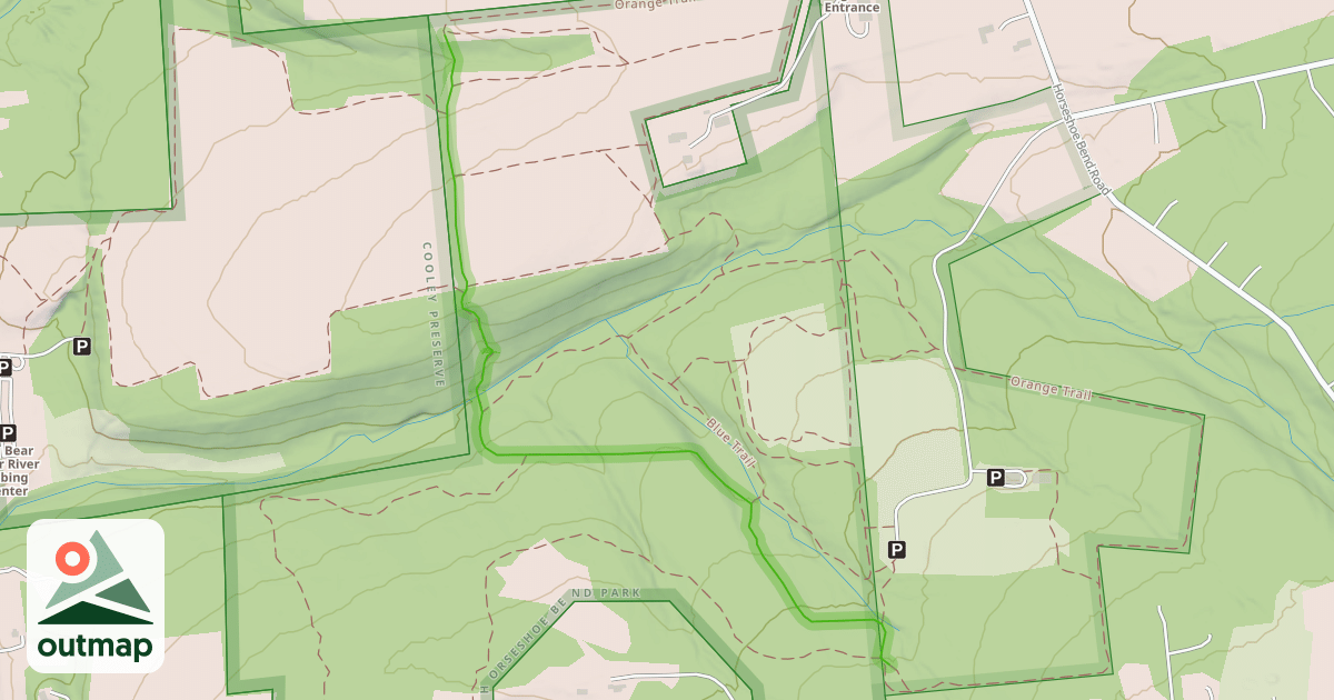 Map of Orange Trail in Hunterdon