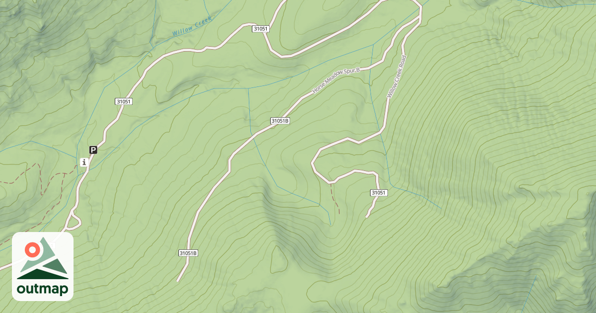 Map of HORSE MEADOW SPUR B