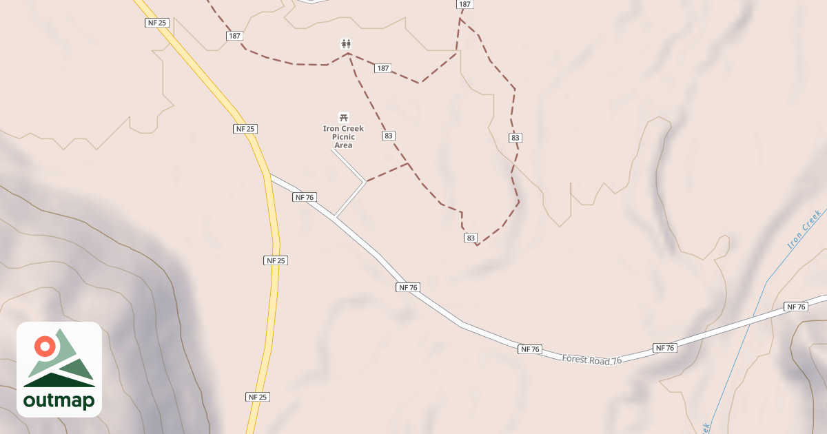 Map of IRON CREEK DAY USE