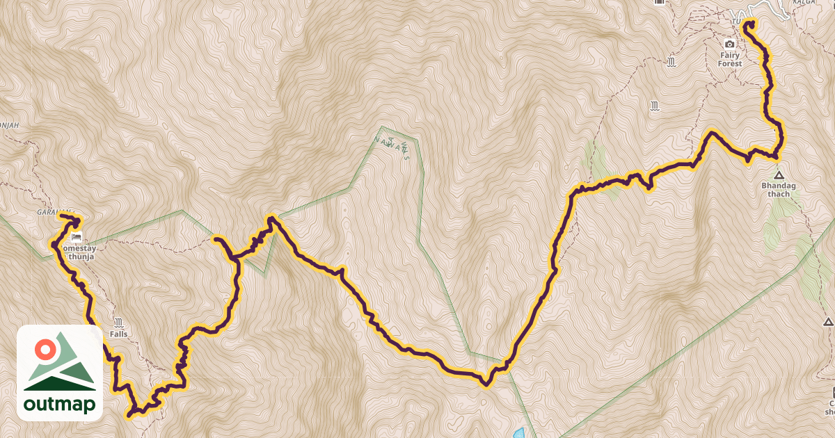 Map of Sar Pass Trail