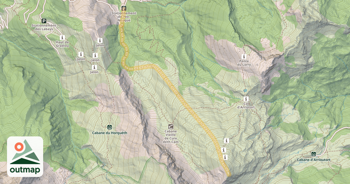 Map of Pic Lasnères — Pée Nouqué