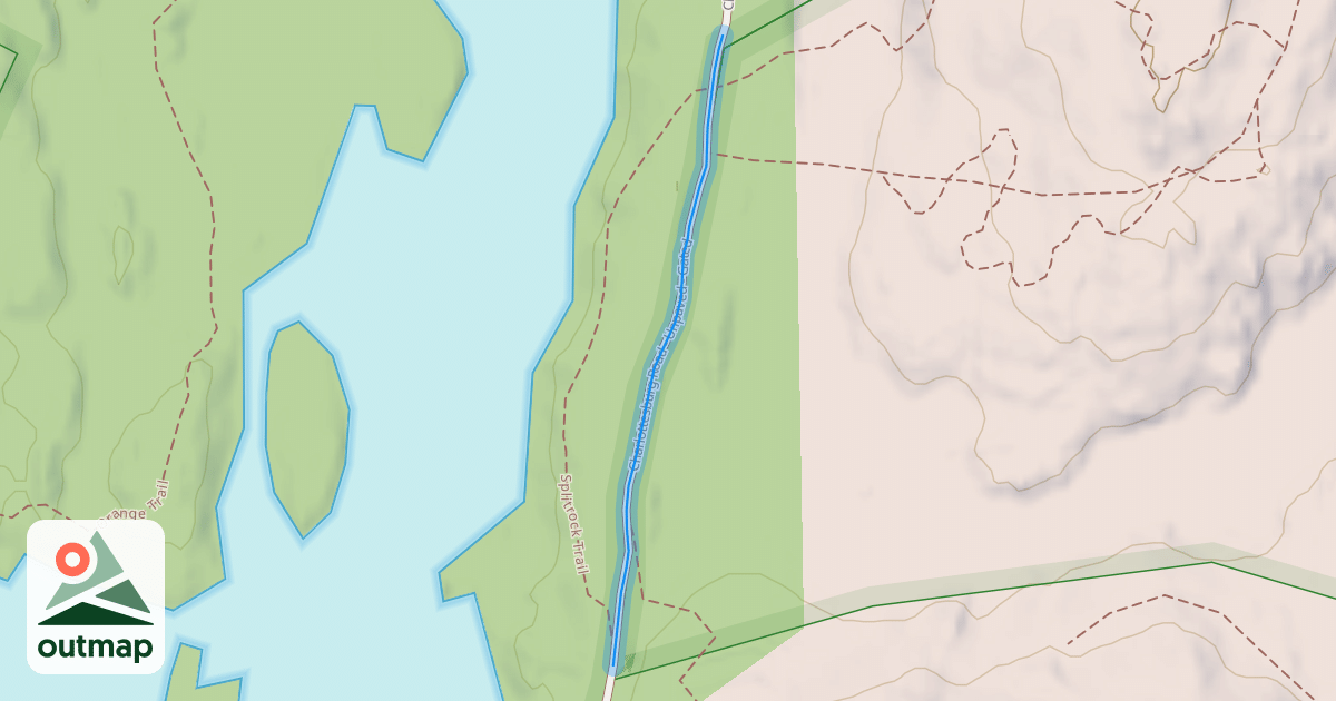 Map of Charlottesburg Road - Unpaved - Gated