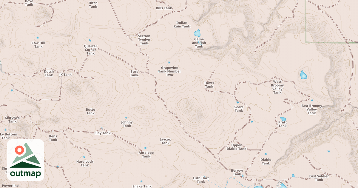 Map of ANDERSON MESA