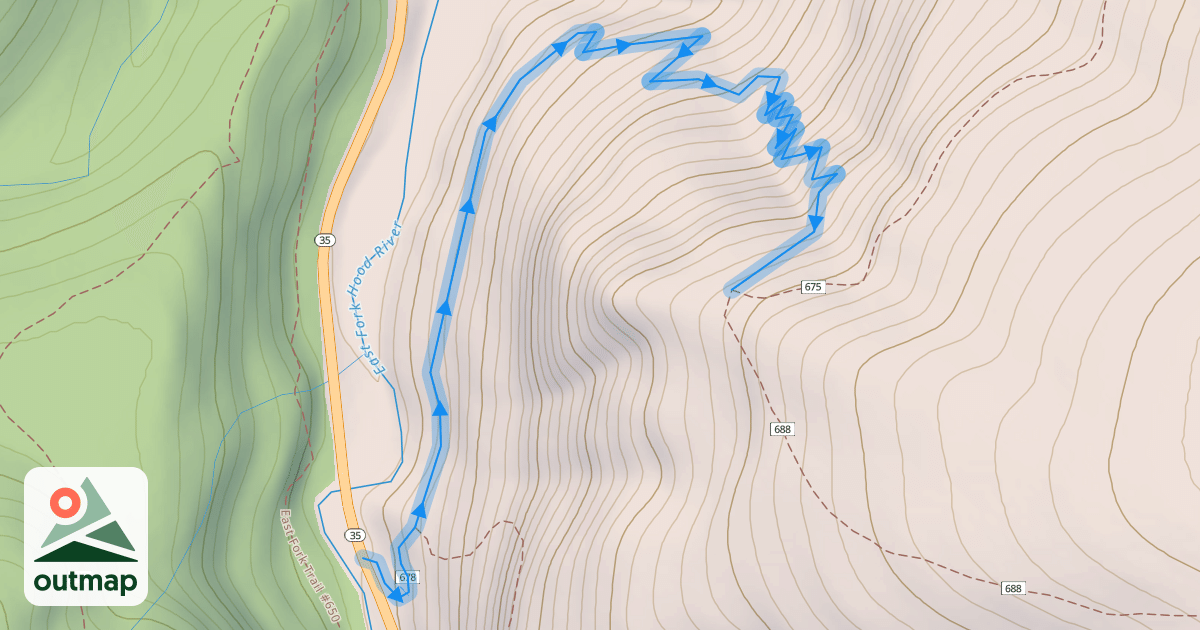 Map of Zigzag Trail #678