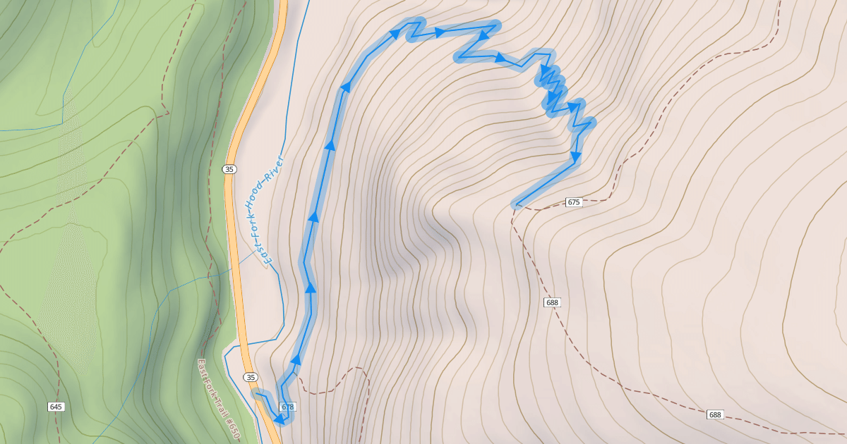 Map preview of Zigzag Trail #678