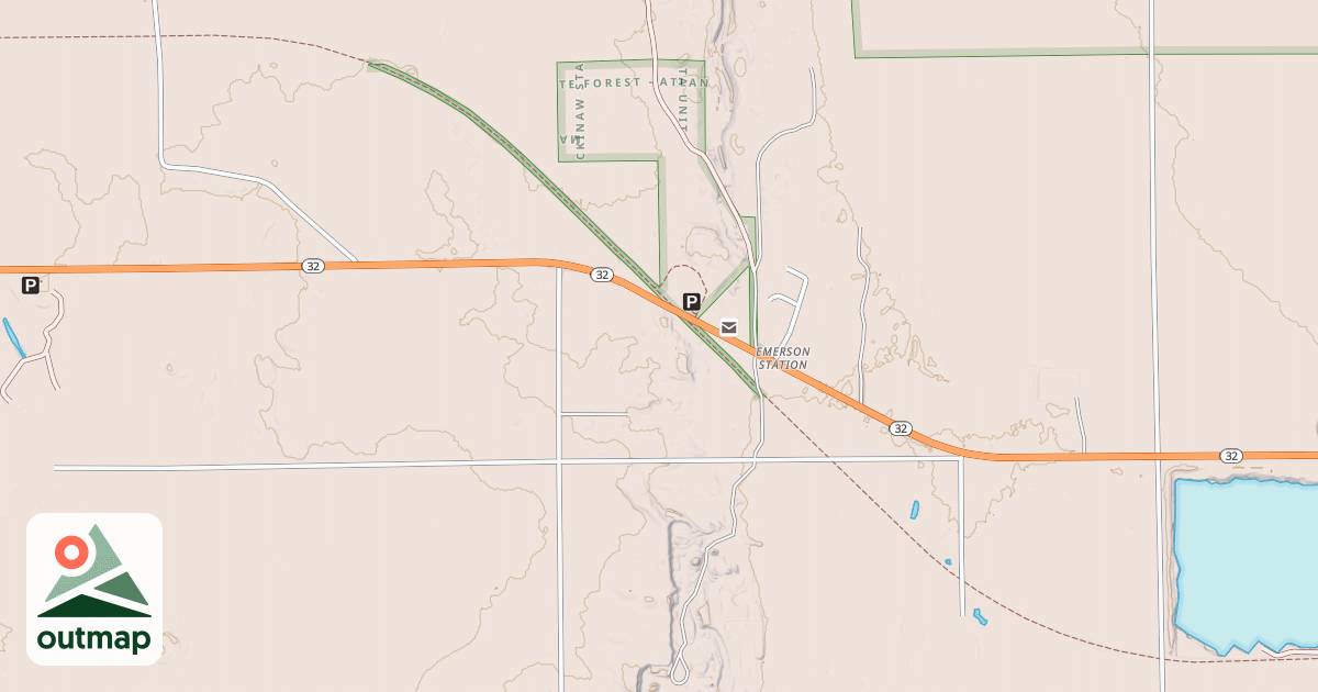 Map of Hillman-alpena State Trail