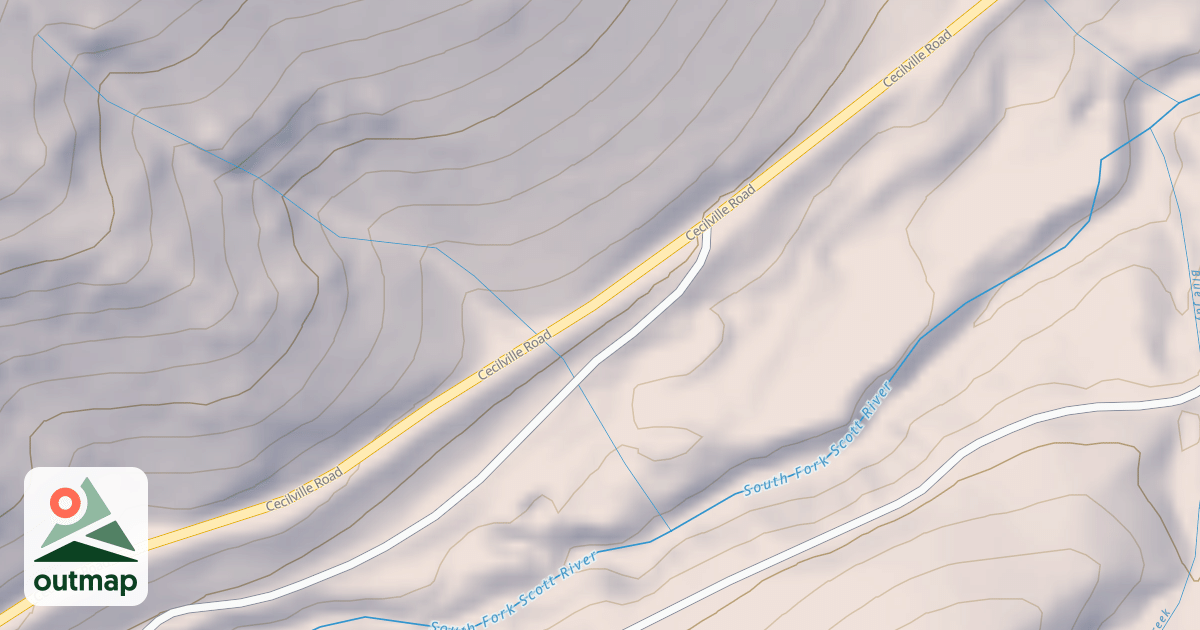 Map of BLUE JAY CREEK