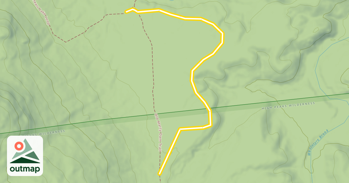 Map of Outlet Brook Loop