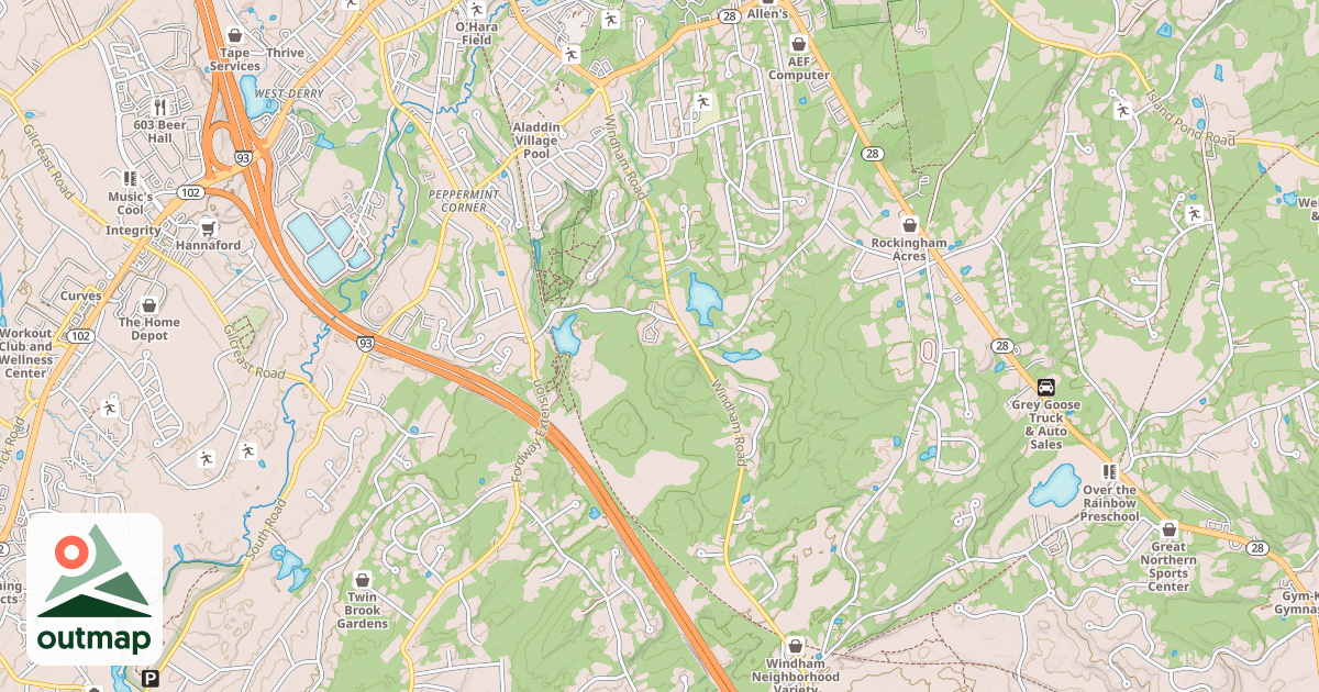 Map of Town of Derry Bike Path
