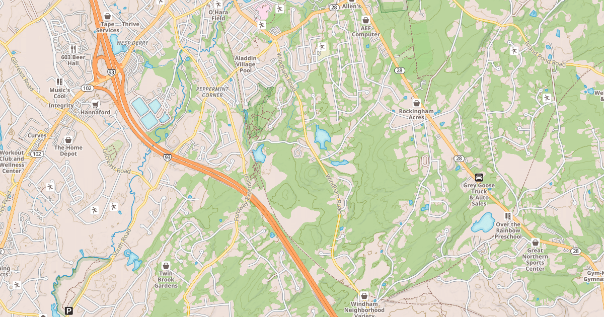 Map preview of Town of Derry Bike Path