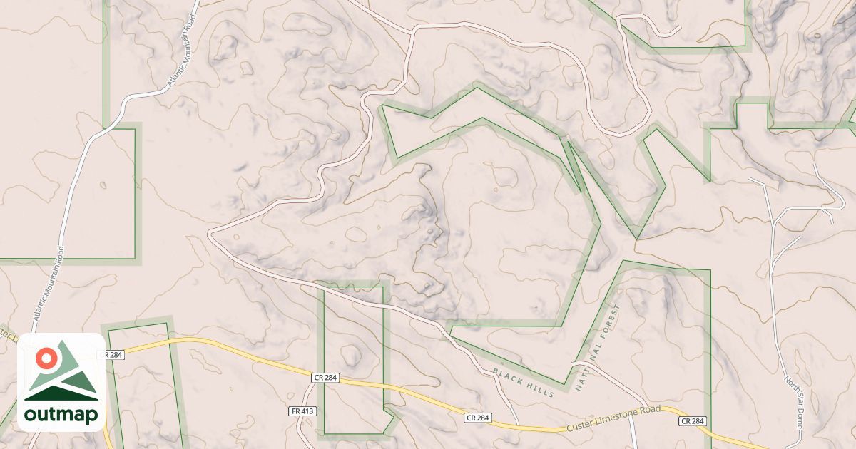 Map of CUSTER LIMESTONE BR 1E