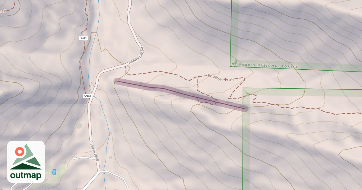 Map of Foothill Crag "The Foot"