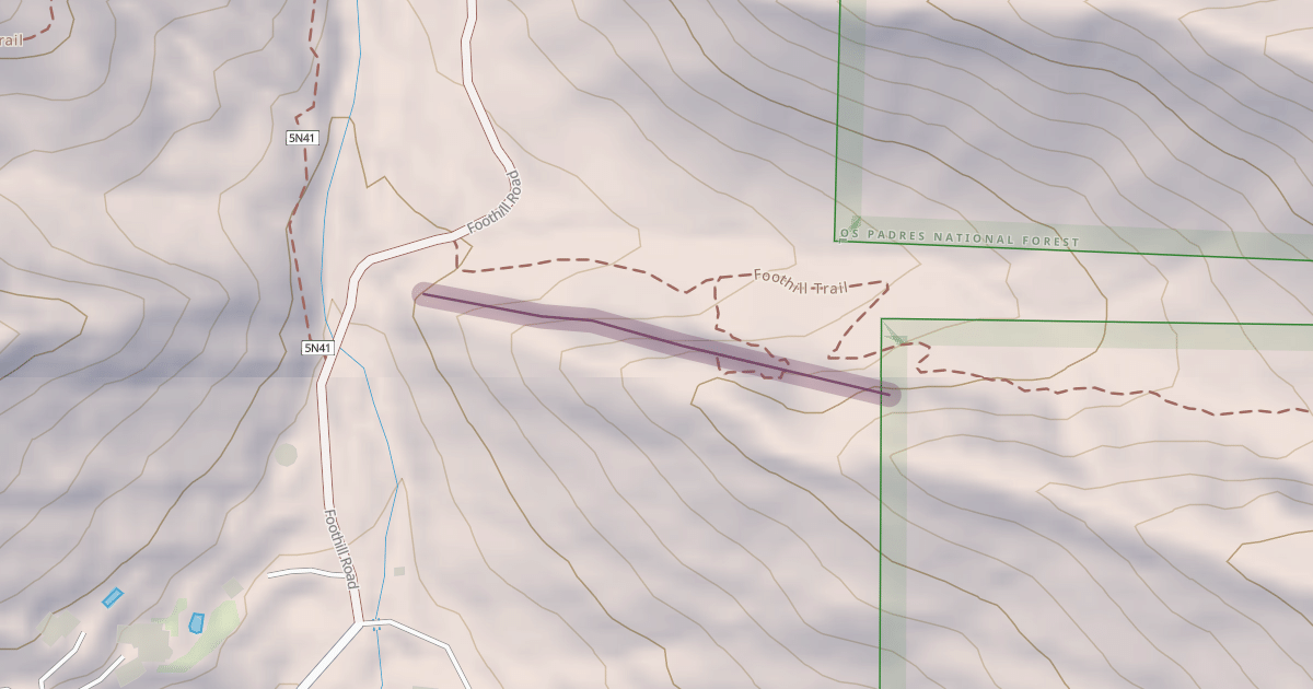 Map preview of Foothill Crag "The Foot"