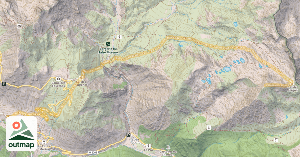 Map of Tête des Mourres — Les Clos de Bousiéyas