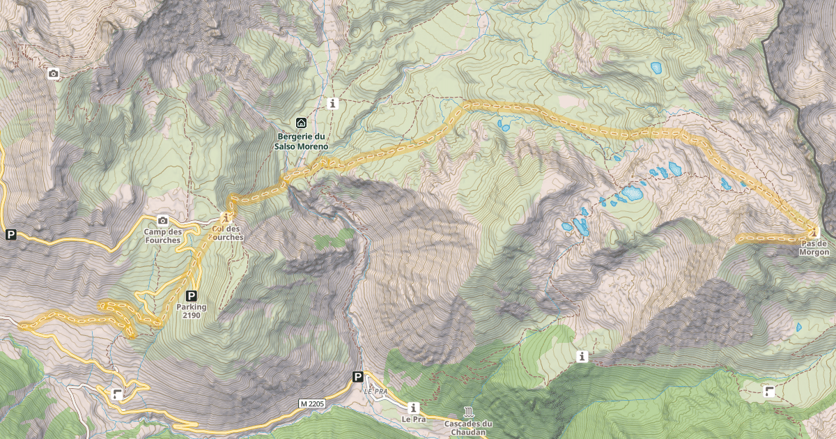 Map preview of Tête des Mourres — Les Clos de Bousiéyas