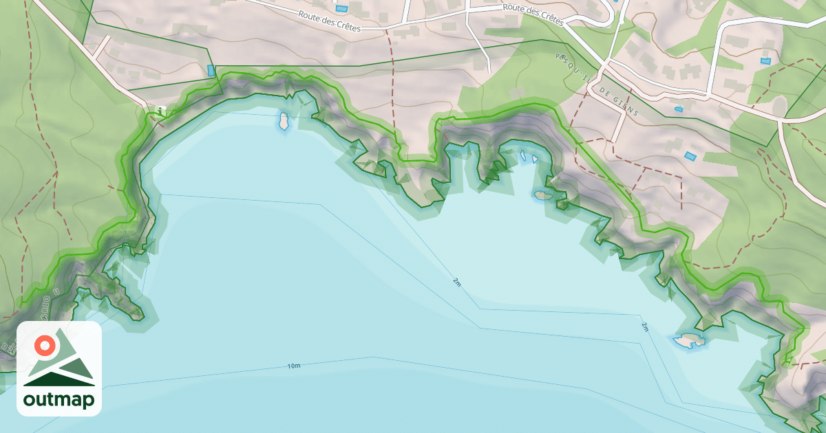 Map of Sentier du Littoral