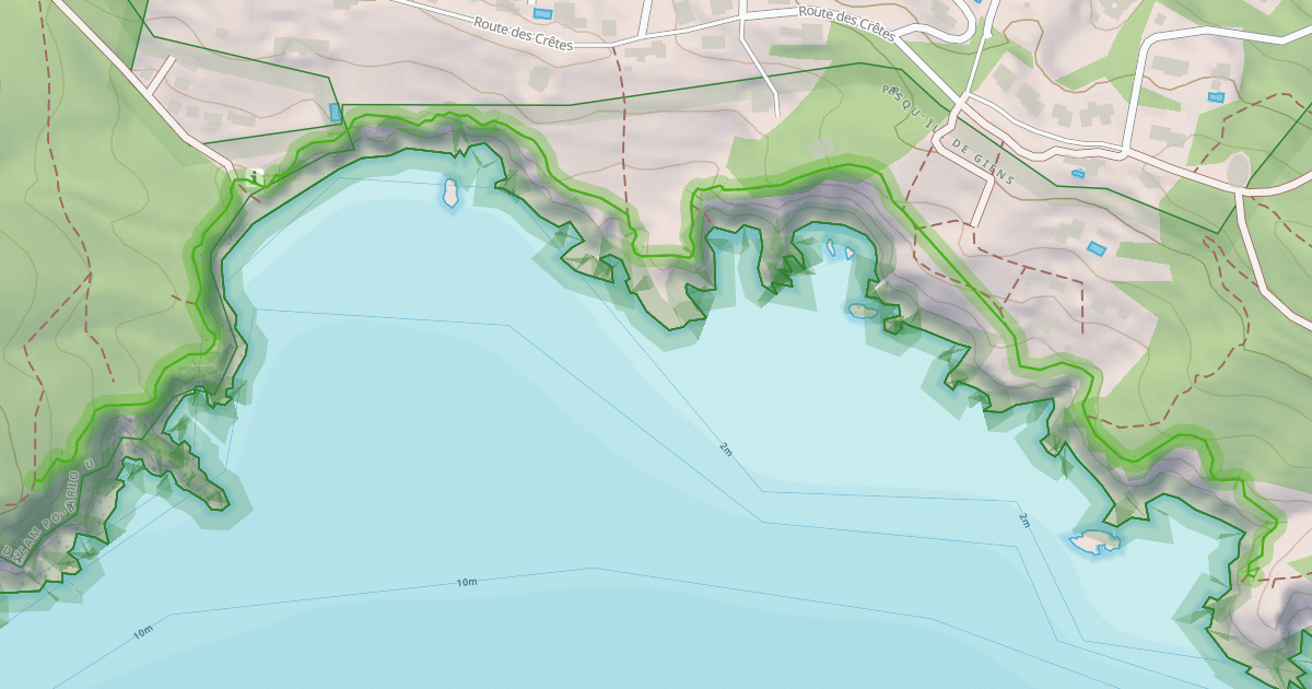 Map preview of Sentier du Littoral