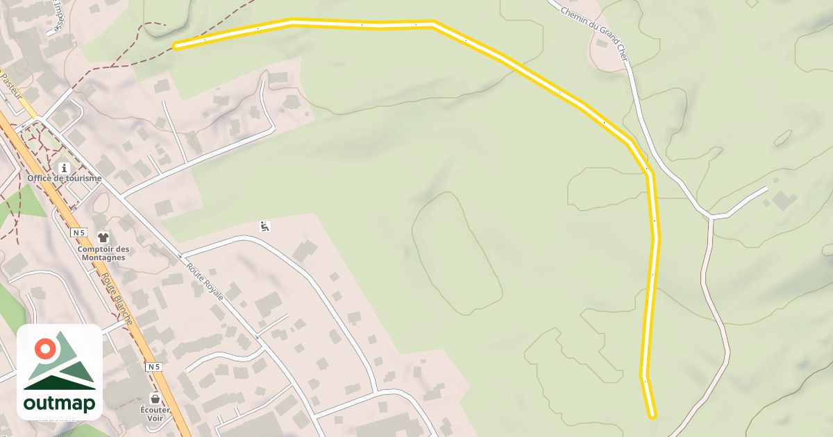 Map of Tracé uniquement pour course Transjurassienne