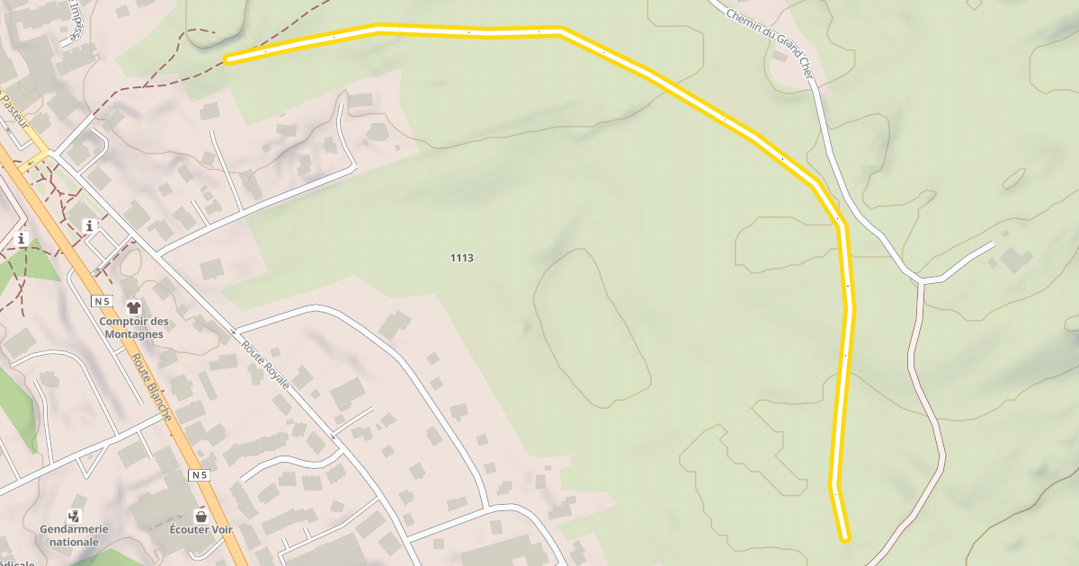 Map preview of Tracé uniquement pour course Transjurassienne