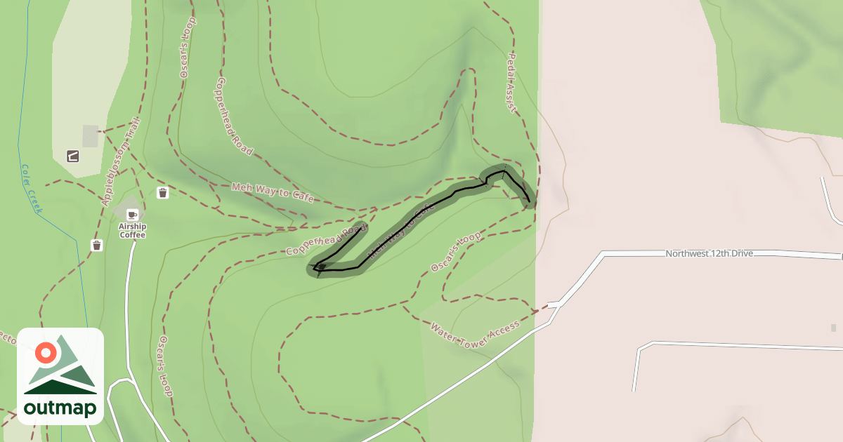 Map of Meh Way to Cafe