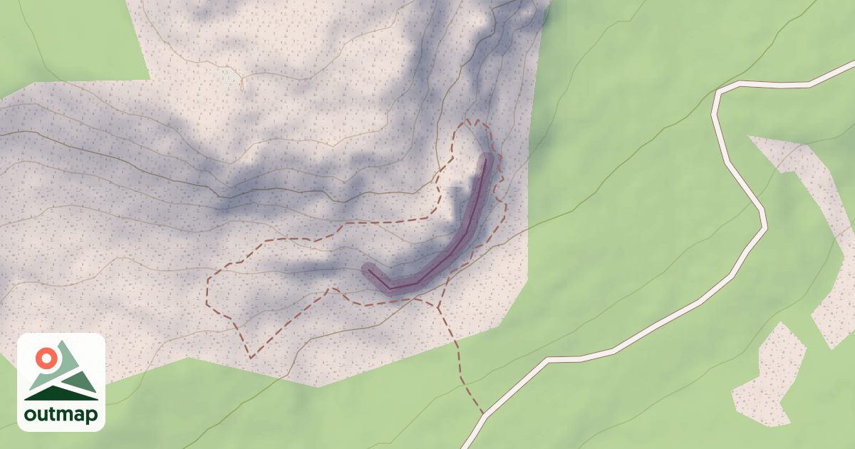 Map of Site naturel d'escalade des Roches