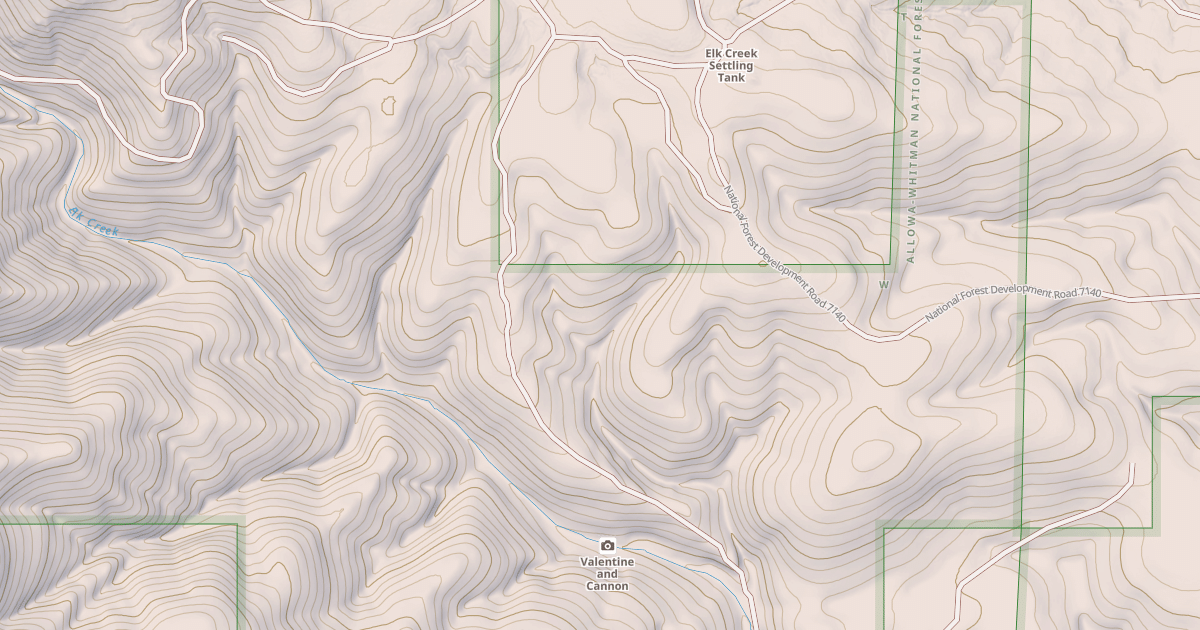 Map preview of USFS National Forest System Roads {3A482D0C-94C9-4221-8EB6-1D944326CB0D}