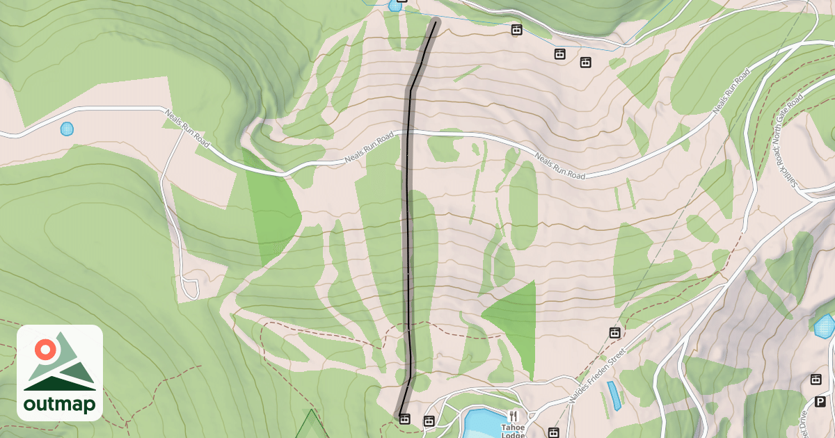 Map of Gunnar Chair Line Slope