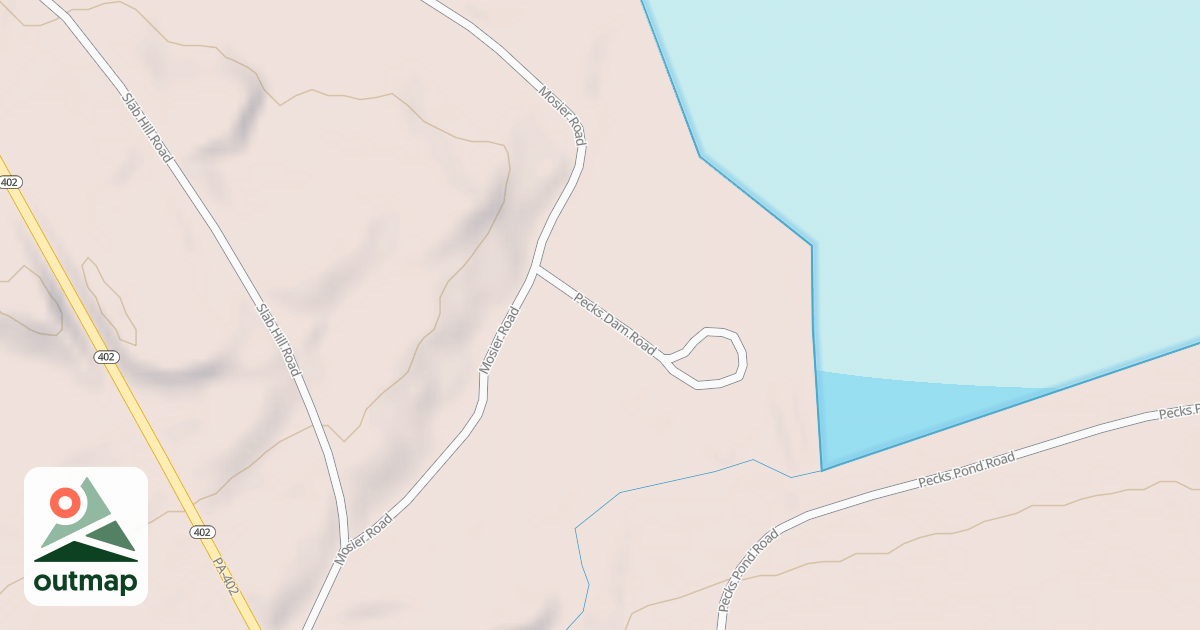 Map of Edgemere-Pecks Pond - Snowmobile Trails