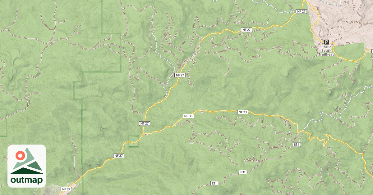 Map of USFS Motor Vehicle Use Map Roads {75DCB42A-05EF-47F3-872D-E7D43AD760E3}
