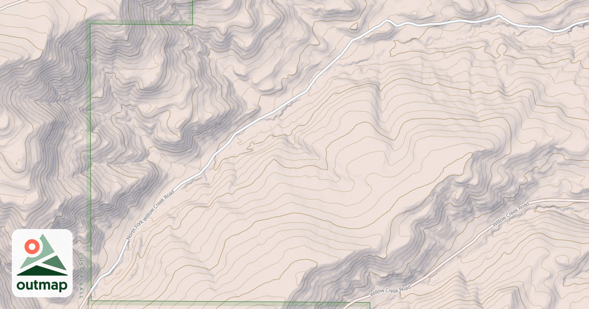 Map of NORTH FORK WILLOW CREEK