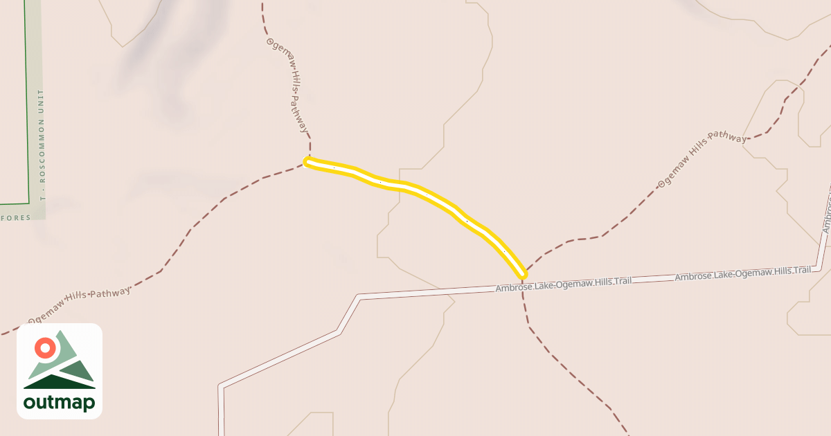 Map of Ogemaw Hills Pathway