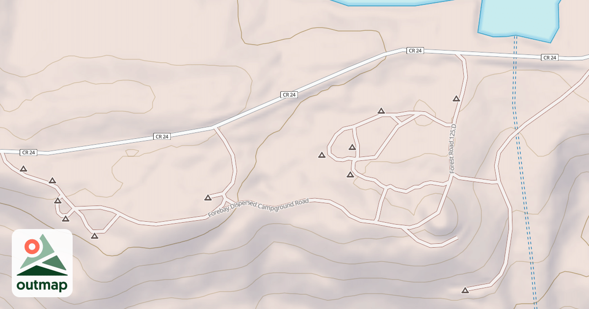 Map of FOREBAY DISPERSED CAMP'G