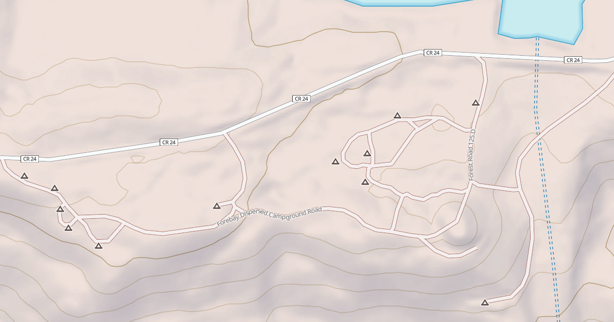 Map preview of FOREBAY DISPERSED CAMP'G