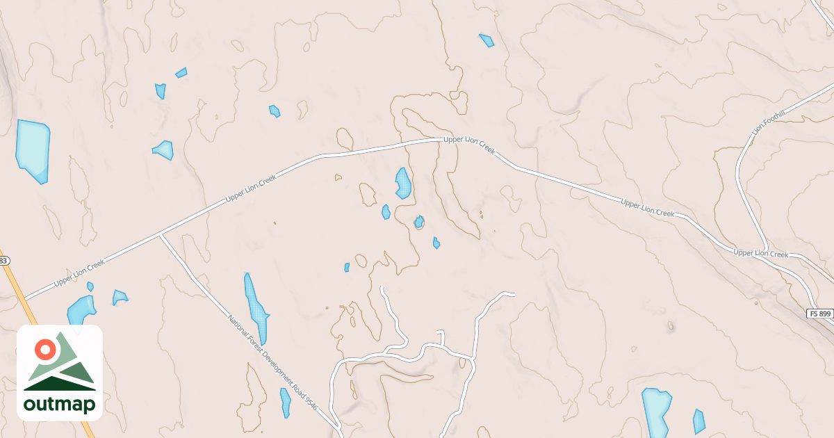Map of UPPER LION CREEK