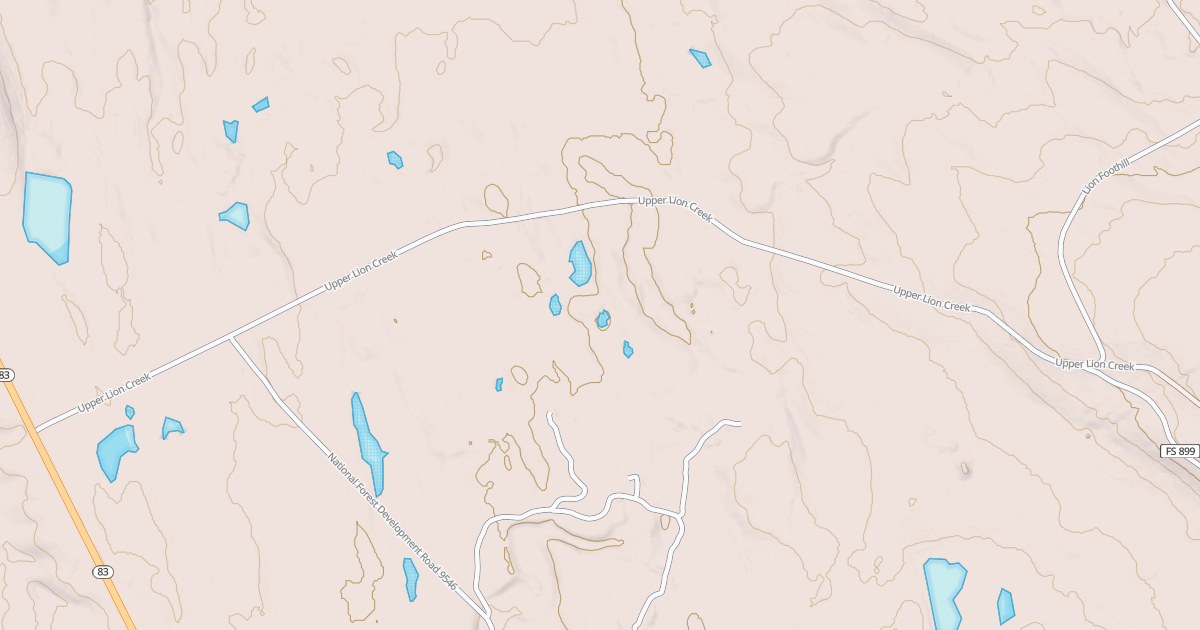 Map preview of UPPER LION CREEK
