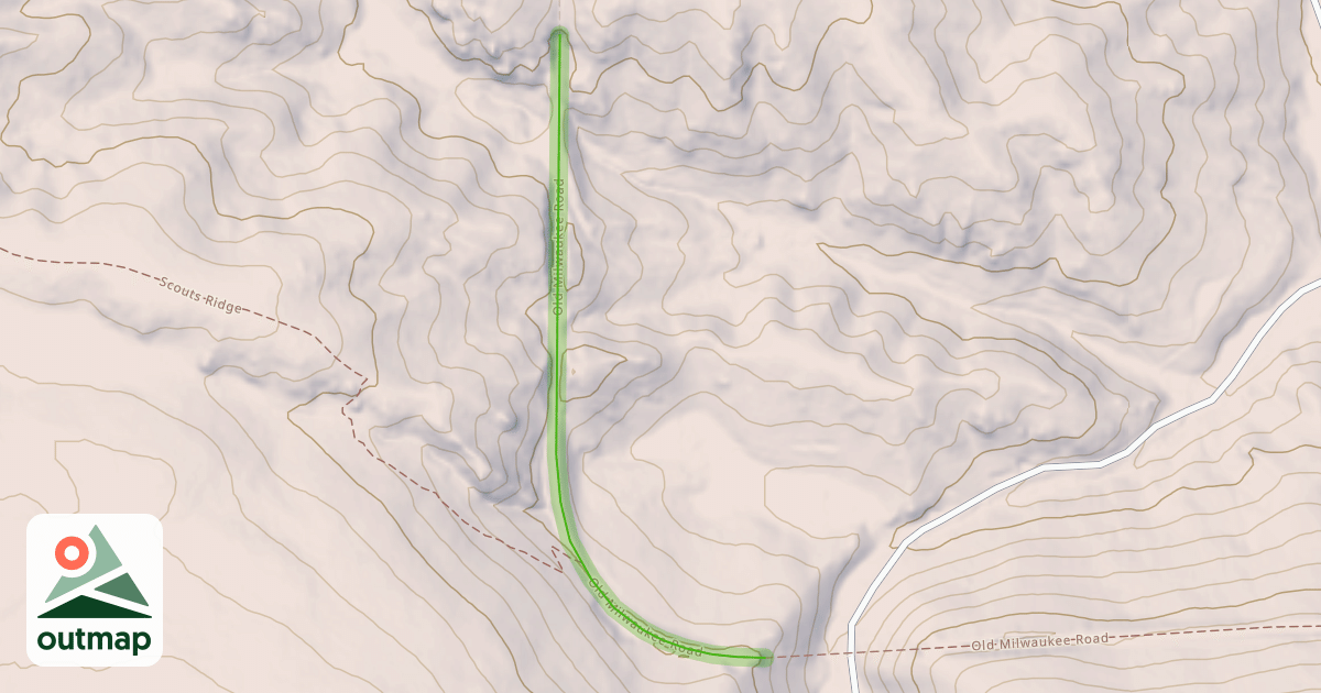Map of Old Milwaukee Road