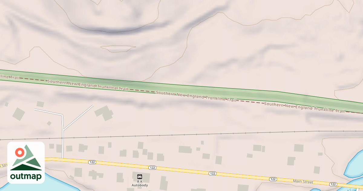 Map of Southern New England Trunkline Trail