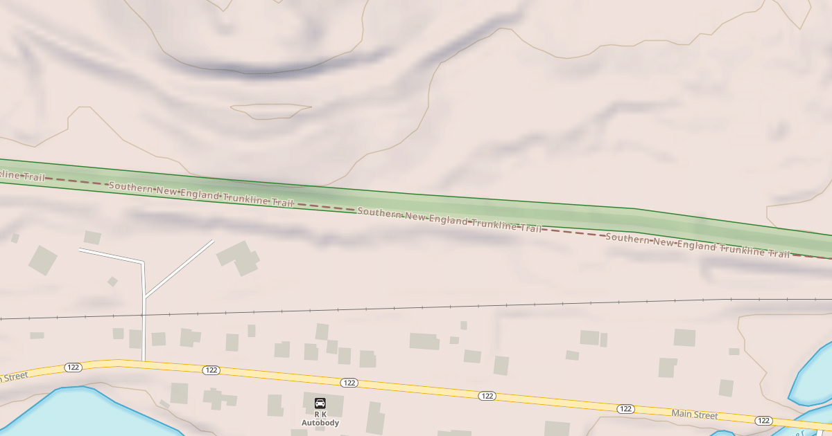 Map preview of Southern New England Trunkline Trail