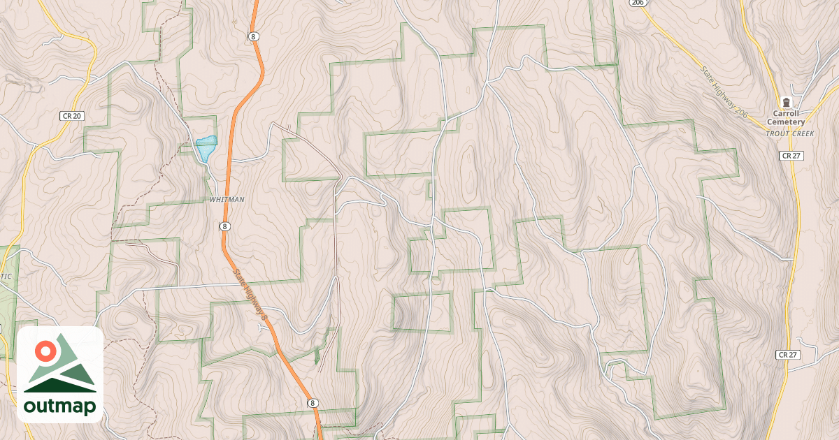 Map of Snowmobile Trail